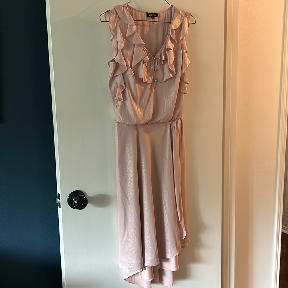 Pink Midi dress with ruffles